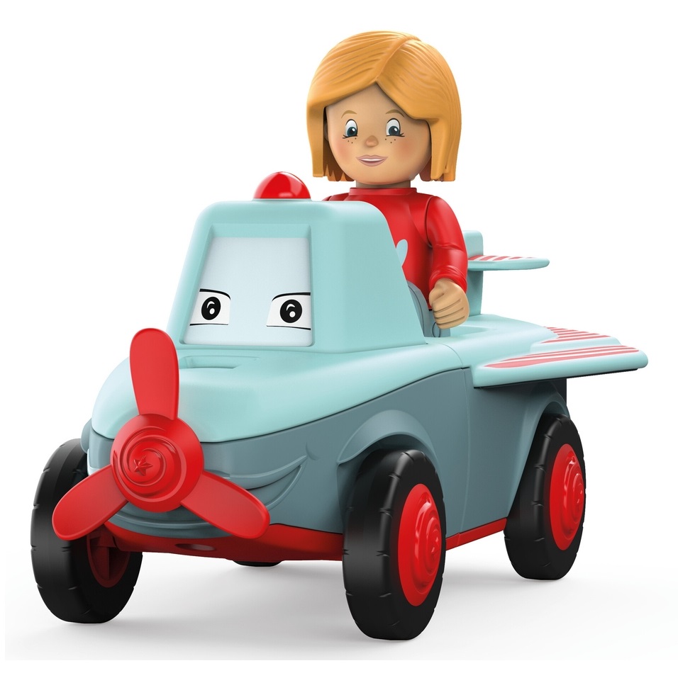 Toddys by siku Aereo Paula Pretty - Componibile, Motore a Frizione, Figurina Mobile, Grigioverde/Rosso, per Bambini dai 12 Mesi
