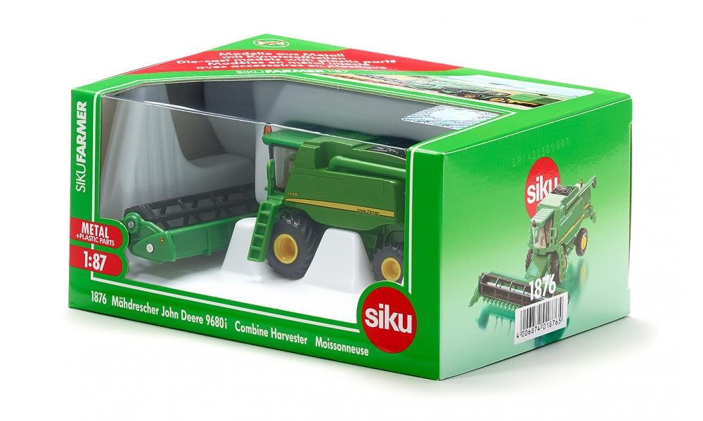 Siku 1876 Mietitrebbiatrice John Deere T670i 1:87 - Metallo e Plastica, Verde, Barra Falciante Mobile e Rimovibile