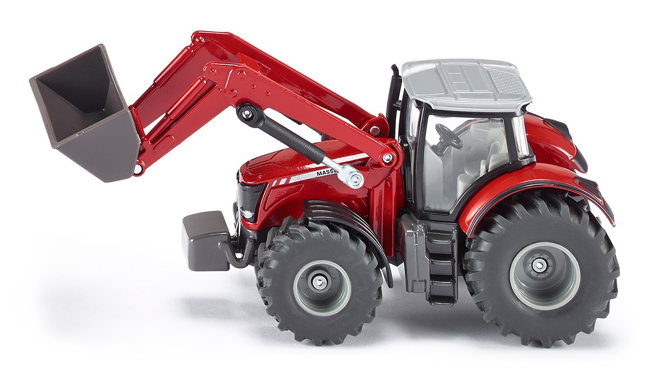 Siku Trattore Massey-Ferguson 8690 con Caricatore Frontale, Scala 1:50, Pala e Braccio Oscillante Mobili