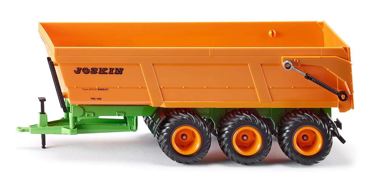 Siku 2892 Cassone Ribaltabile a 3 Assi Joskin 1:32 - Metallo e Plastica, Arancione, con Gancio di Traino