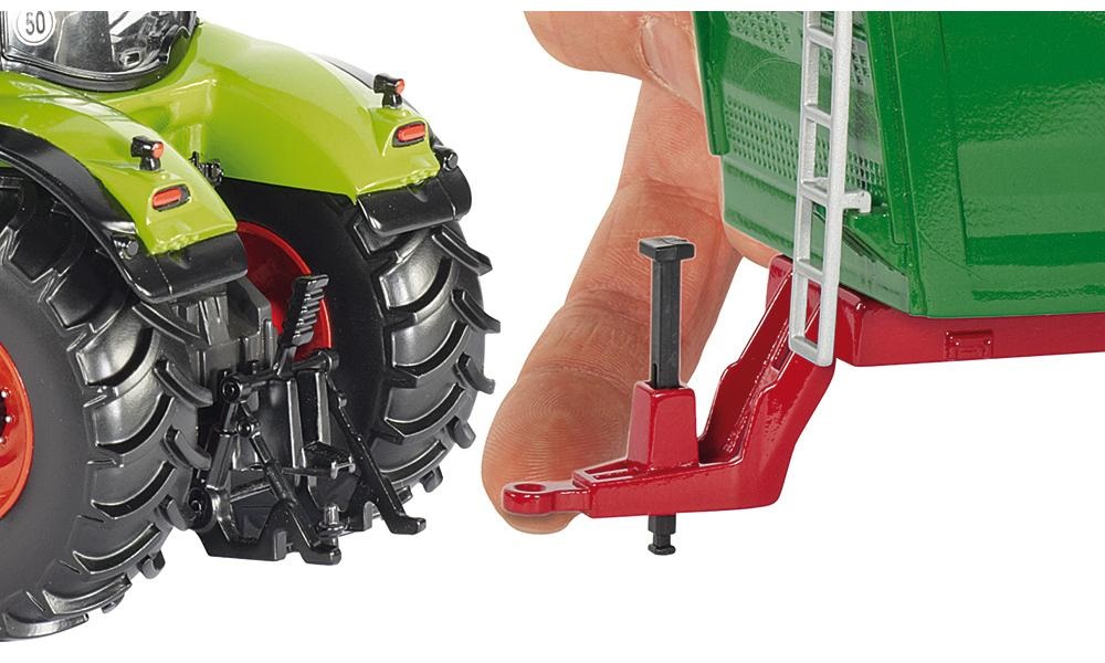 Siku Claas Axion 950 Trattore Giocattolo 1:32 in Metallo e Plastica Verde con Cabina Rimovibile