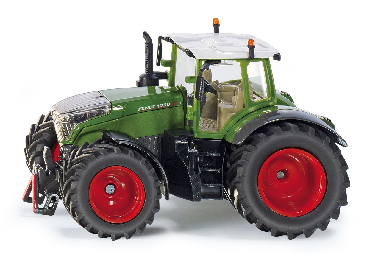 Siku Fendt 1050 Vario Trattore Giocattolo 1:32 in Metallo e Plastica Verde con Cabina Rimovibile e Gancio di Traino