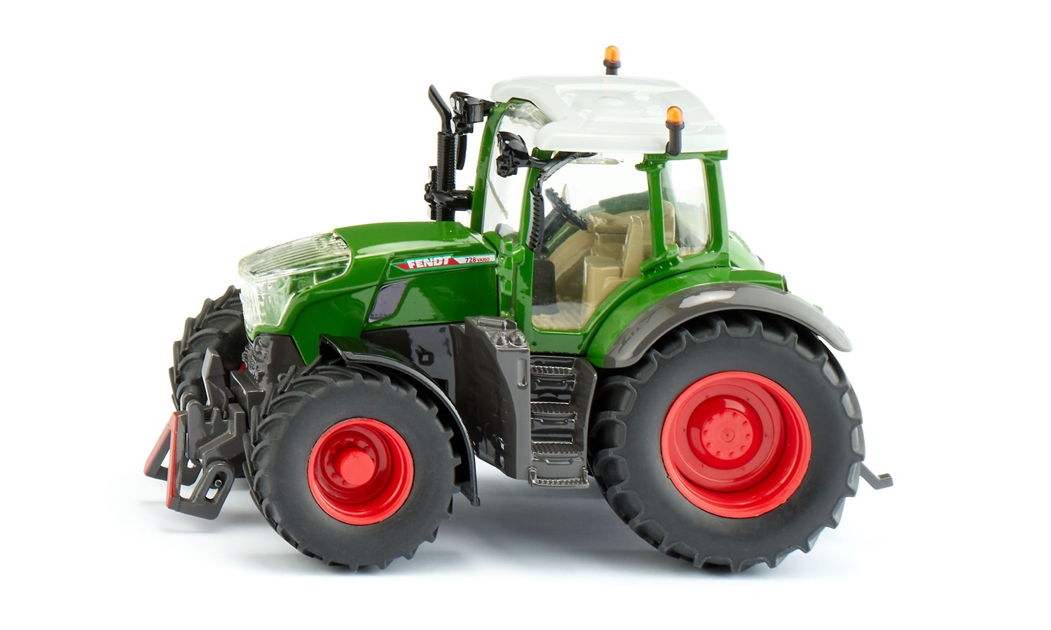 SIKU Fendt 728 Vario Trattore Giocattolo Scala 1/32 in Metallo/Plastica con Cabina Rimovibile e Ruote in Gomma