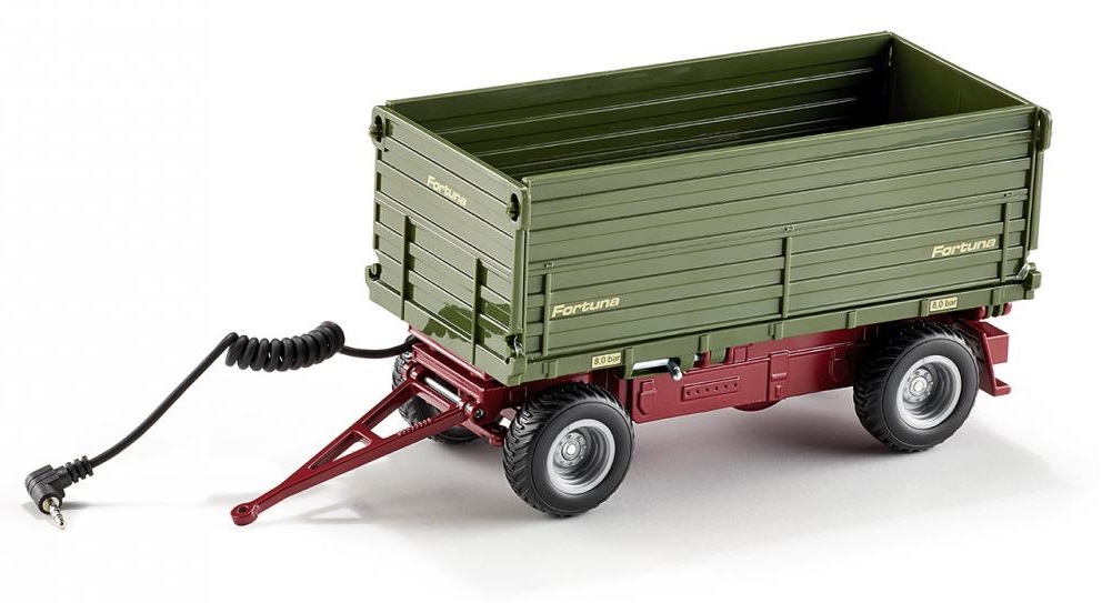 Siku 6781 - Rimorchio ribaltabile telecomandato 1:32 in metallo e plastica, verde, compatibile con veicoli SIKU Control