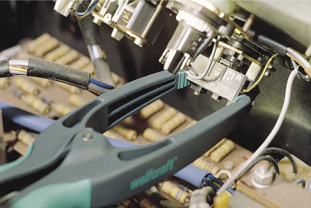 wolfcraft PRO 70 Morsetto a Molla con Bracci Appuntiti - Apertura 70 mm, Profondità di Serraggio 100 mm, Precisione per Bricolage e Modellismo