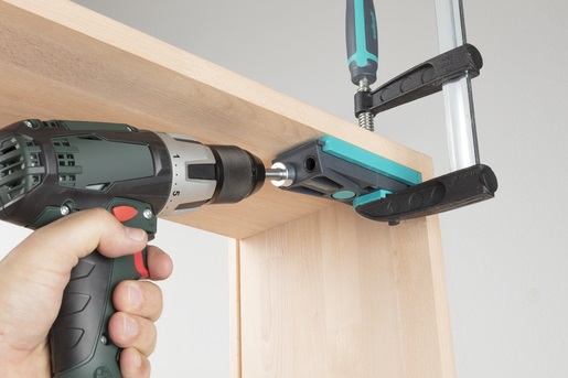 wolfcraft Set per Giunzioni Nascoste 55 Pezzi 4642000 - Set Completo per Fori a Tasca con Undercover Jig e Accessori