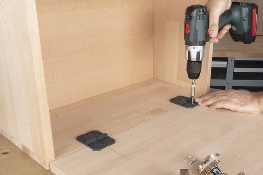 wolfcraft Set di Montaggio per Cerniere Ø 26 mm - 5 Pezzi con Dime per Foratura