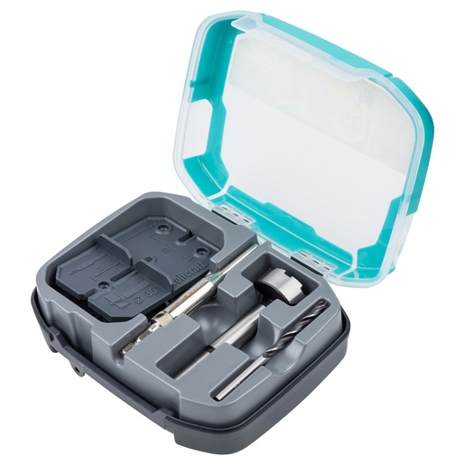 wolfcraft 4656000 Set di montaggio per cerniere Ø 35 mm, 5 pz - Include 2 dime per foratura