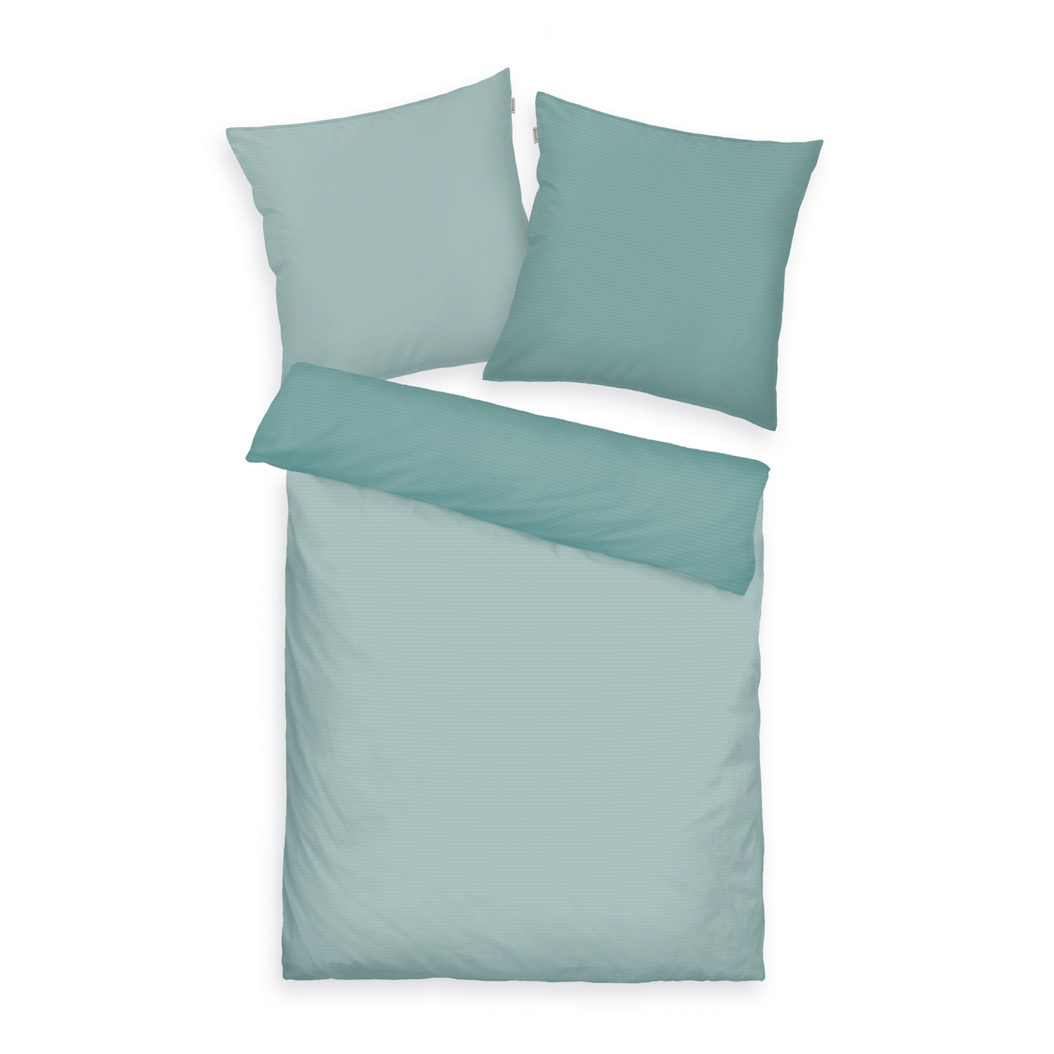 Tom Tailor Lenzuola in Satin Menta Chiaro 200x220 cm con 2 Federe 80x80 cm - Design Moderno e Comfort Ottimale