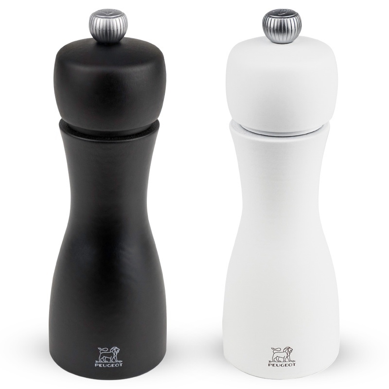 Peugeot Tahiti Set Macina Sale e Pepe 15 cm - Design Elegante Bianco e Nero
