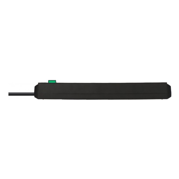 Brennenstuhl Eco-Line 1159500400 - Prolunghe e Multiple 6 Prese AC Interno 3m Nero