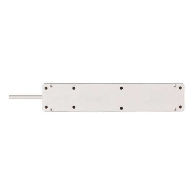 Brennenstuhl 1150650124 Prolunga Multipla 1,5 m con 4 Prese AC Interno Bianco, Design Ad Angolo, IP20