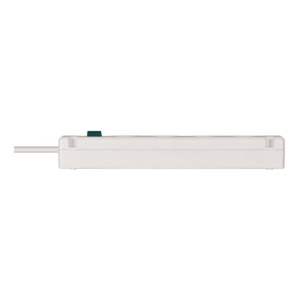 Brennenstuhl 1150650124 Prolunga Multipla 1,5 m con 4 Prese AC Interno Bianco, Design Ad Angolo, IP20