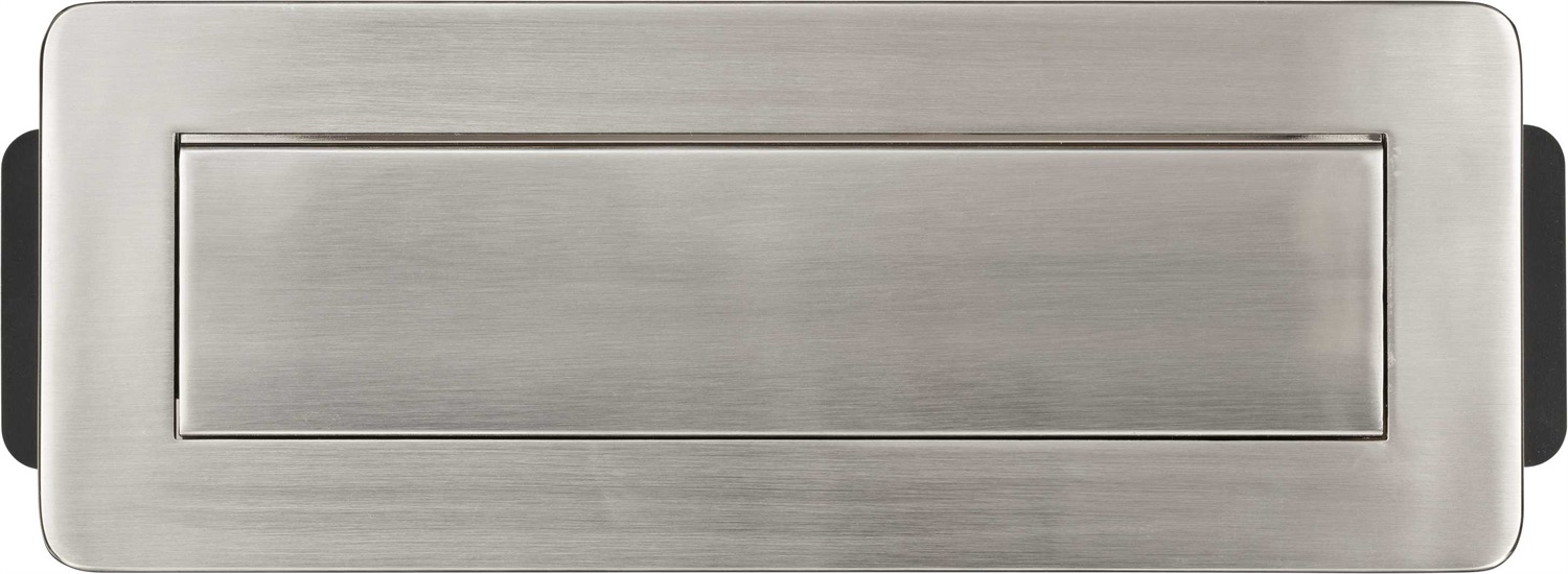Brennenstuhl 1396200113 Ciabatta Elettrica da Tavolo a Scomparsa 2 m con 3 Prese AC e 2 USB, Interno, Nero, Acciaio Inox