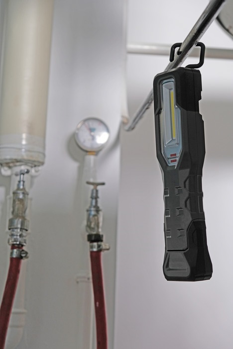 Brennenstuhl HL 1000A Lampada da Lavoro LED Ricaricabile, 1000 200lm, IP54, Fino a 24 Ore, Torcia con Magneti e Gancio, Cavo Ricarica USB