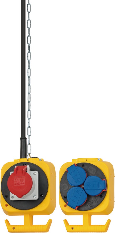 Brennenstuhl Distributore di corrente a pendolo IP44 con 4 prese, cavo H07RN-F 5m, per interni ed esterni