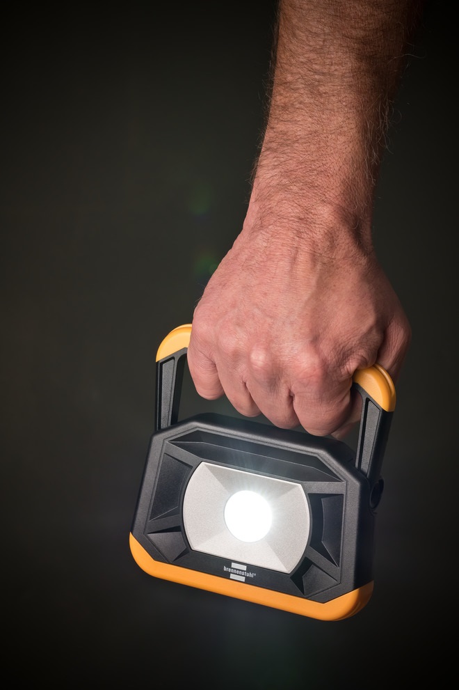 Brennenstuhl 1173090100 Faretto Portatile a LED Ricaricabile 1000 lm IP65 con COB-LED Superluminoso e Funzione Powerbank