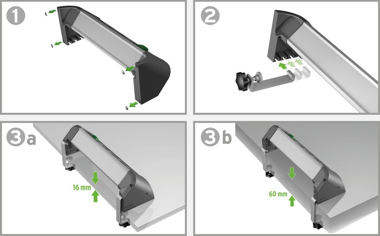 Brennenstuhl 1391040600 Prolunga Multipla 3 m con 6 Prese AC Interno, Design Ad Angolo, IP20, Alluminio, Nero e Argento