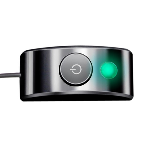 Brennenstuhl Premium Line Comfort Switch Plus - Ciabatta elettrica a 6 prese con cavo da 3 m, interruttore manuale/pedale, uso interno, colore nero/grigio, made in Germany