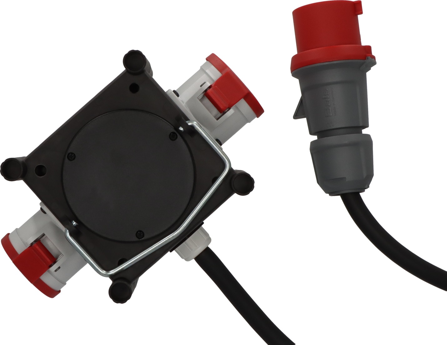 Brennenstuhl Distributore di corrente in gomma IP44 2 m con 2 prese CEE 400 V/32 A per uso esterno e cantiere