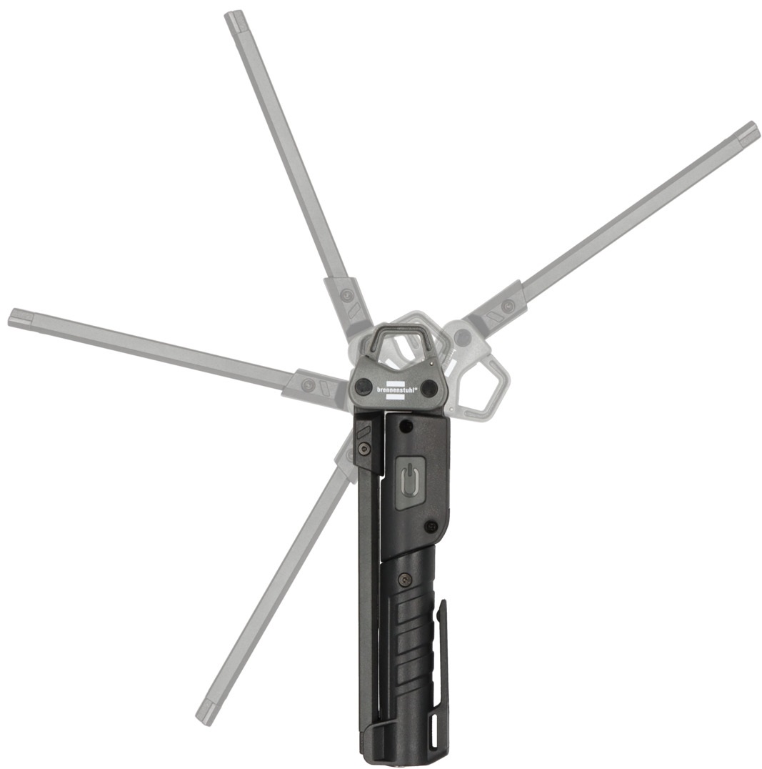 Brennenstuhl HL 400 AC Lampada da Lavoro a LED Pieghevole con Batteria Ricaricabile, 400 Lumen, 3 Sorgenti Luminose Personalizzabili, Durata Massima 6 Ore, Cavo USB C Incluso