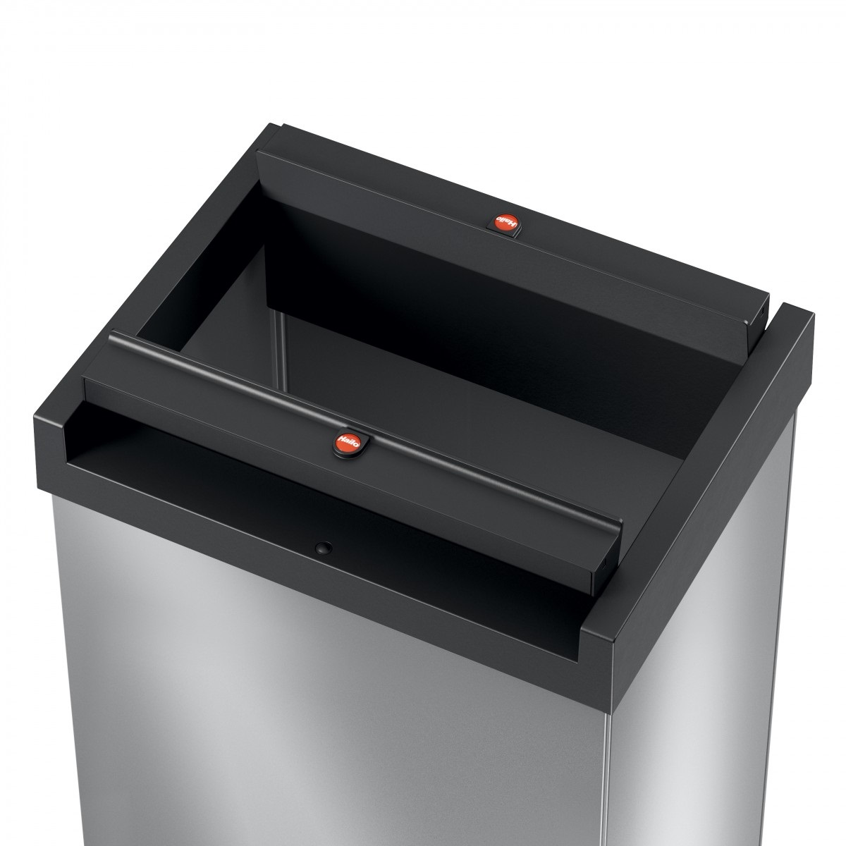 Hailo Big-Box Swing S Pattumiera Rettangolare in Acciaio Argento 35L