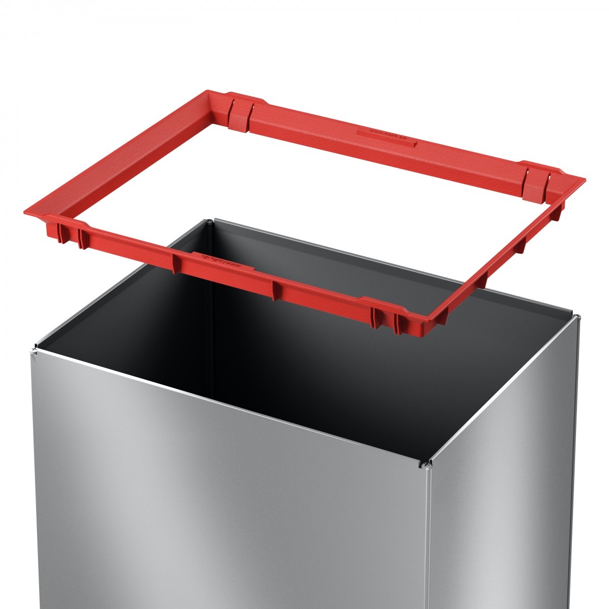 Hailo Big-Box Swing S Pattumiera Rettangolare in Acciaio Argento 35L