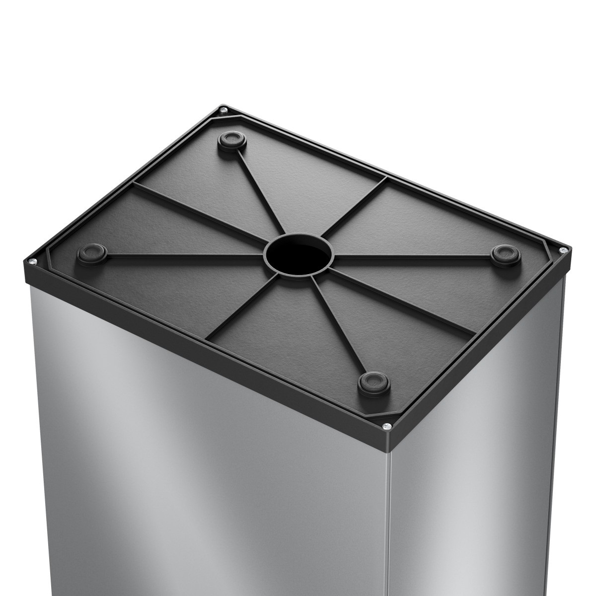Hailo Big-Box Swing S Pattumiera Rettangolare in Acciaio Argento 35L