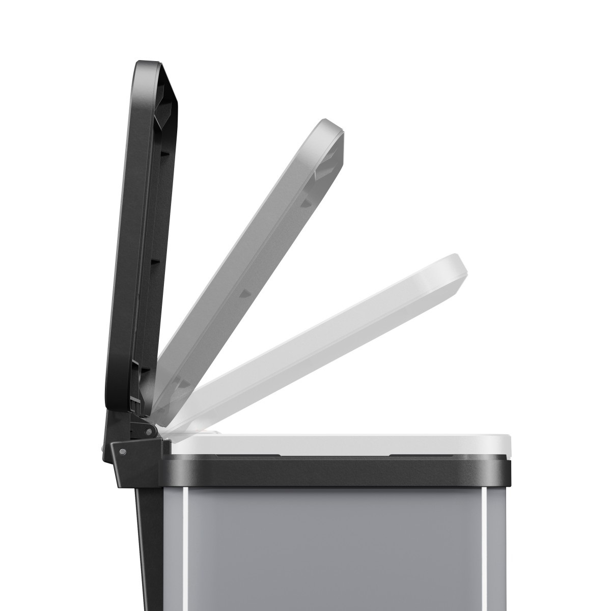 Hailo Öko Duo Plus 22 - Bidone per Raccolta Differenziata 2 x 11 Litri in Acciaio Argento con Coperchio Soft Close