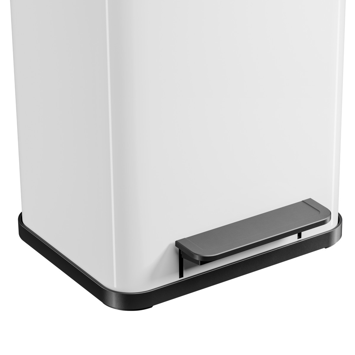 Hailo Öko Duo Plus 22 Bidone a Pedale per Raccolta Differenziata 2 x 11 Litri in Lamiera d'Acciaio Bianco con Coperchio Soft Close