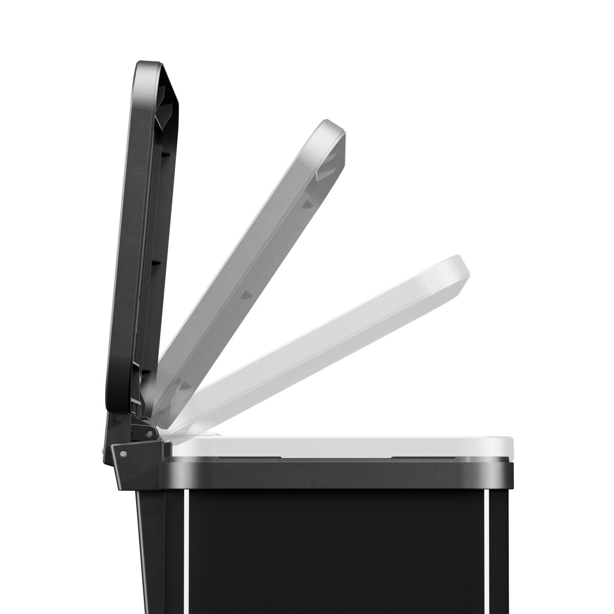 Hailo Öko Duo Plus 22 - Bidone Raccolta Differenziata 2 x 11 Litri in Lamiera d'Acciaio Nero con Chiusura Soft Close