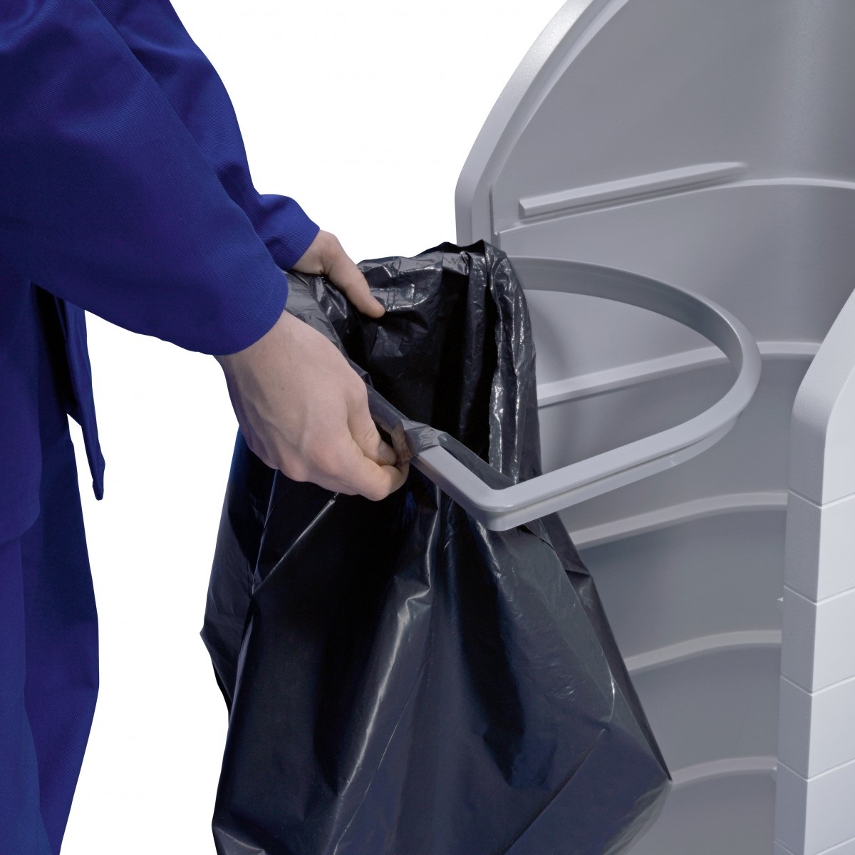 Hailo Contenitore per Raccolta Differenziata ProfiLine 120L con 3 Inserti Grigio