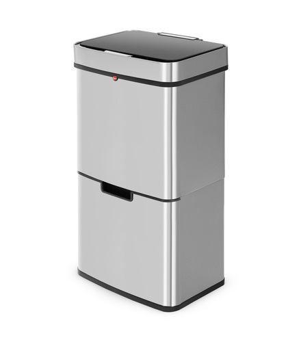 Hailo Öko Vario XL - Sistema di raccolta differenziata con sensore, 54 l, acciaio inox anti-impronta