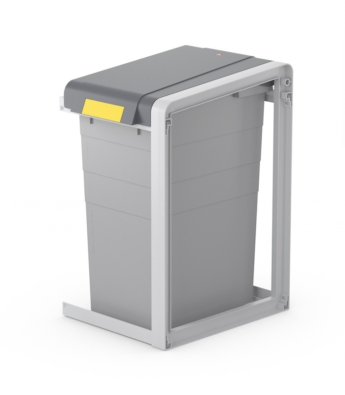 Hailo ProfiLine Contenitore per Raccolta Differenziata Ecologico Flessibile 38L Grigio