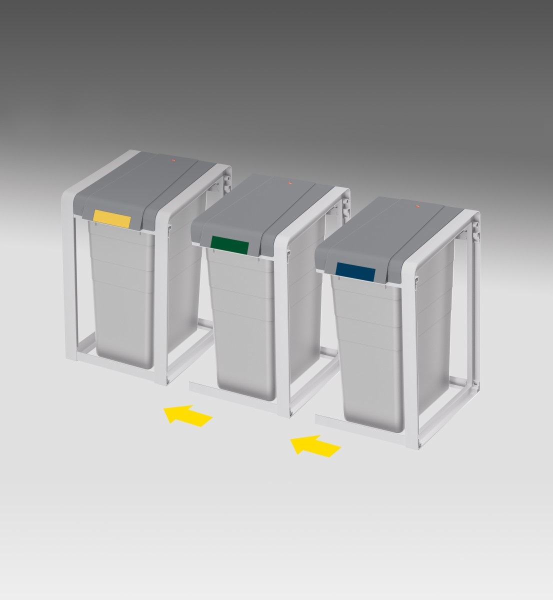 Hailo ProfiLine Contenitore per Raccolta Differenziata Ecologico Flessibile 38L Grigio