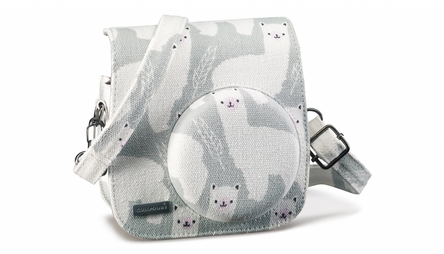 Cullmann RIO Fit 110 - Custodia per fotocamera Fujifilm Instax Mini 11, design Llama, con fodera morbida e coperchio rimovibile