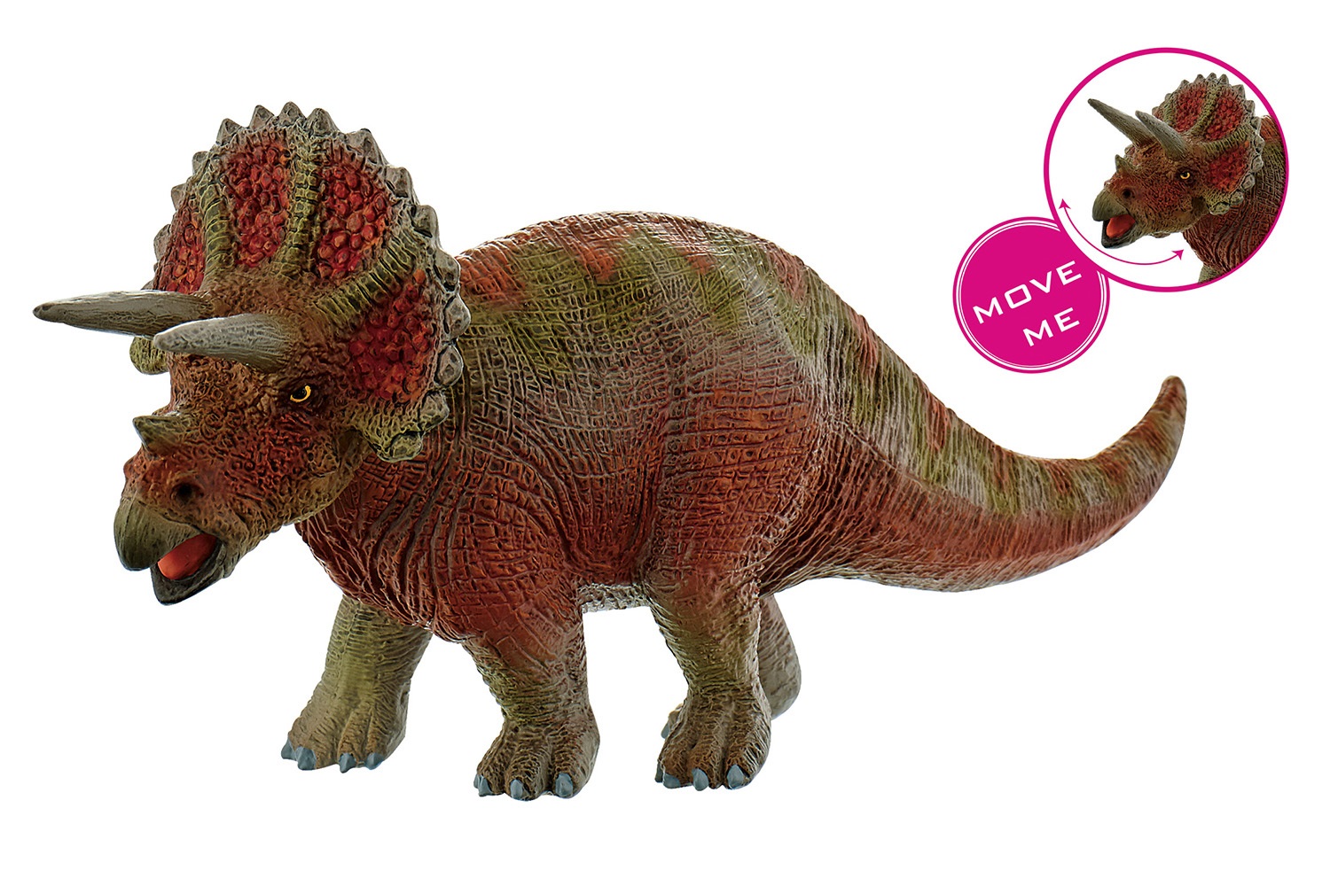 Bullyland Triceratops - Figurina Realistica di 24 cm Dipinta a Mano per Collezionisti e Bambini