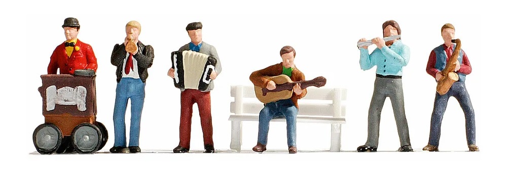 Noch 12820 Statuette Musicisti di Strada in Scala H0 per Modellismo