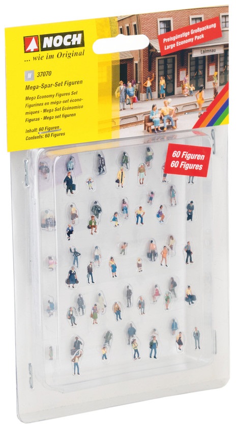 Noch Set di Figure N Gauge Mega Economy - Modello 37070, Peso 0,04 kg