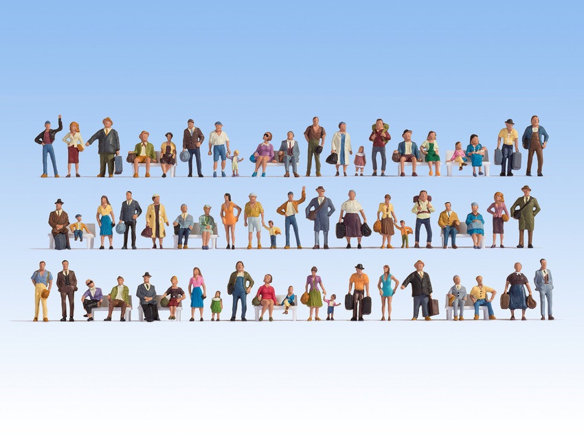 Noch Set di Figure N Gauge Mega Economy - Modello 37070, Peso 0,04 kg