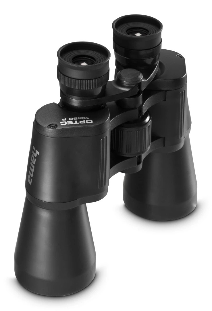 Hama 7002804 Optec Binocolo 10x50 Nero - Ottica di vetro di alta qualità con rivestimento antiriflesso