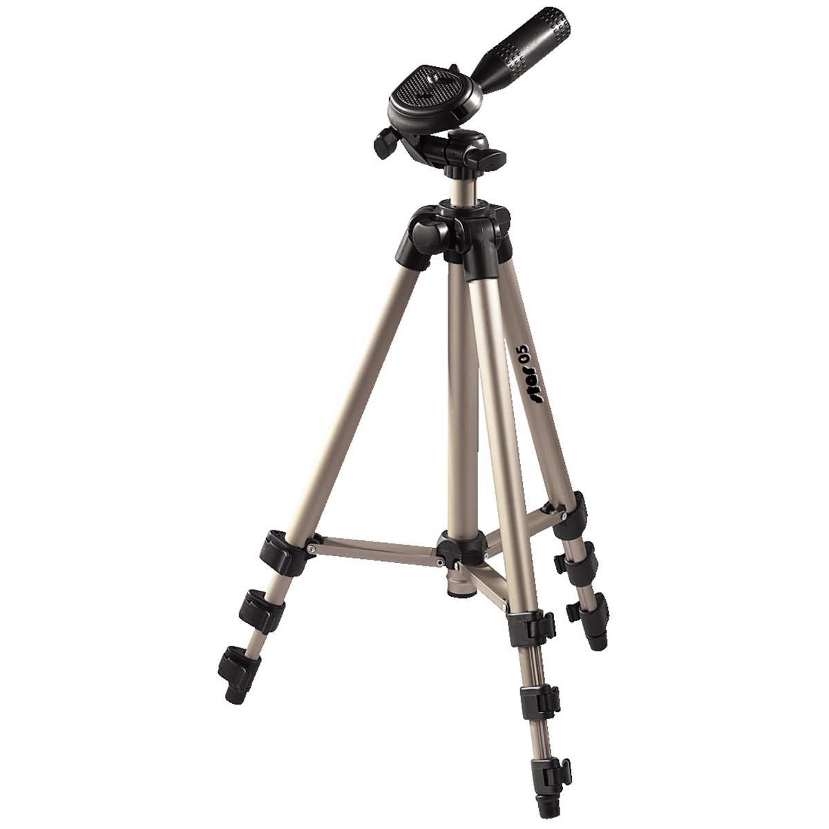 HAMA Treppiede Star 5 con borsa, altezza regolabile 36,5-106,5 cm, testa 3D con sgancio rapido, gambe in 4 sezioni, peso 522 g