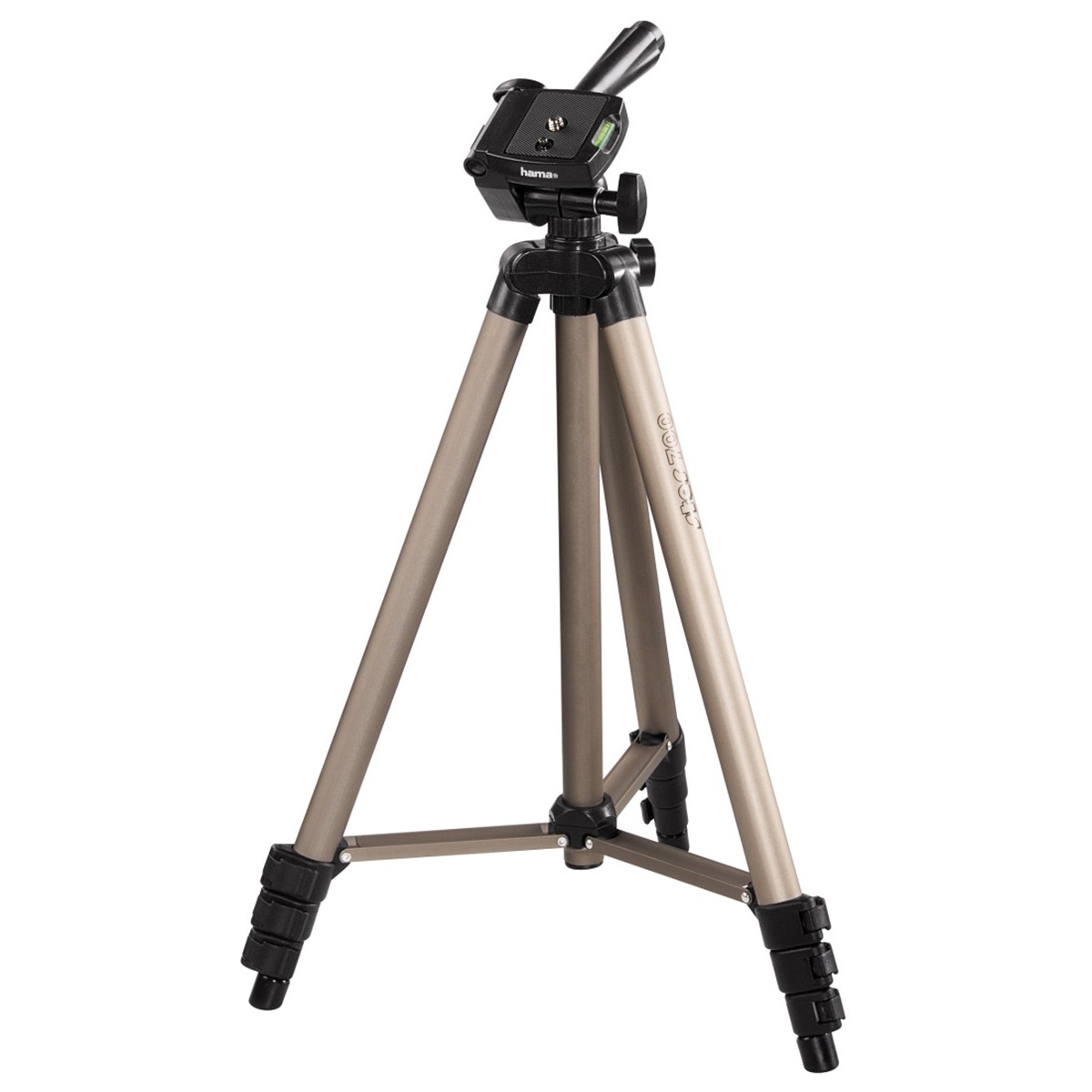 HAMA Treppiede Star 700 EF Digital, argento, altezza 42,5-125 cm, testa 3D con sgancio rapido, gambe in 4 sezioni, con borsa per trasporto