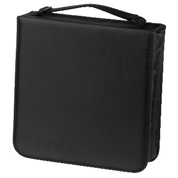 Hama Custodia DVD/CD Wallet in Nylon Nera per 208 dischi - Protezione e Trasporto Facile