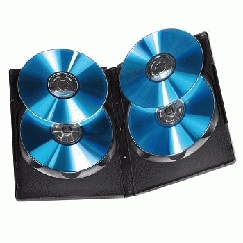 Hama Custodie per 4 CD/DVD - Confezione da 5 pezzi, Nero