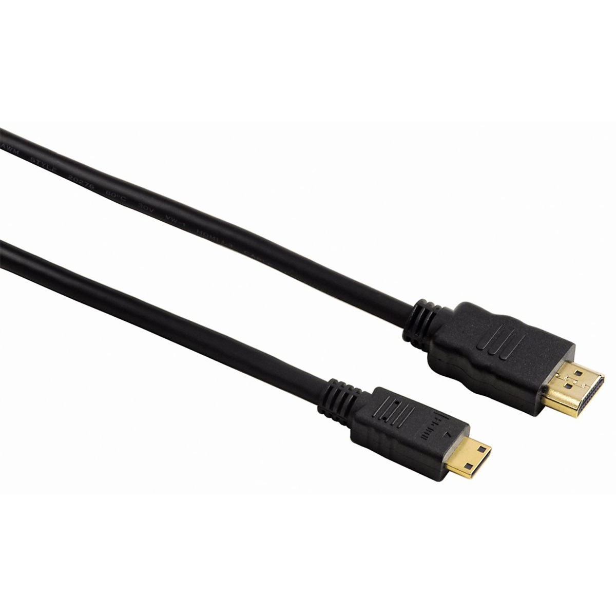 HAMA Cavo HDMI-A M / HDMI-C (mini) M, 2 metri, HDMI High Speed con Ethernet (HDMI 1.4), connettori dorati, schermato, nero