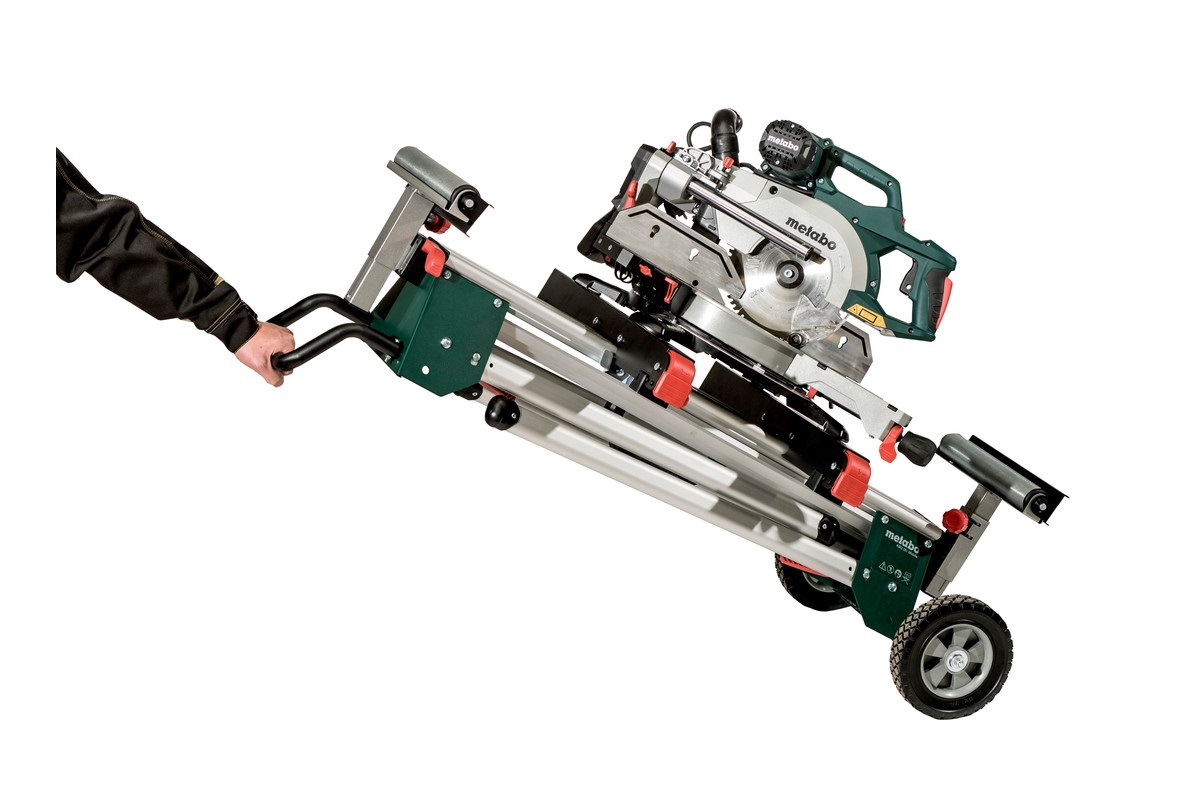 Metabo KSU 251 - Cavalletto per Sega Troncatrice in Acciaio con Funzione Trolley, Struttura Leggera e Robusta