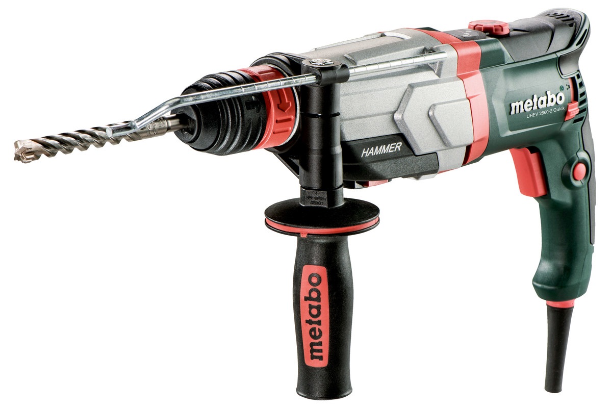 Metabo UHEV 2860-2 Quick Martello Combinato 1100 W SDS-plus - 2100 Giri/min, Foratura a Martello, Percussione e Scalpellatura