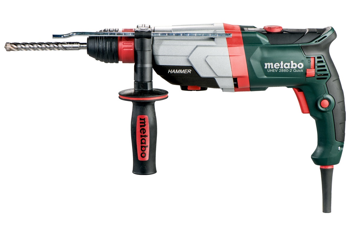 Metabo UHEV 2860-2 Quick Martello Combinato 1100 W SDS-plus - 2100 Giri/min, Foratura a Martello, Percussione e Scalpellatura