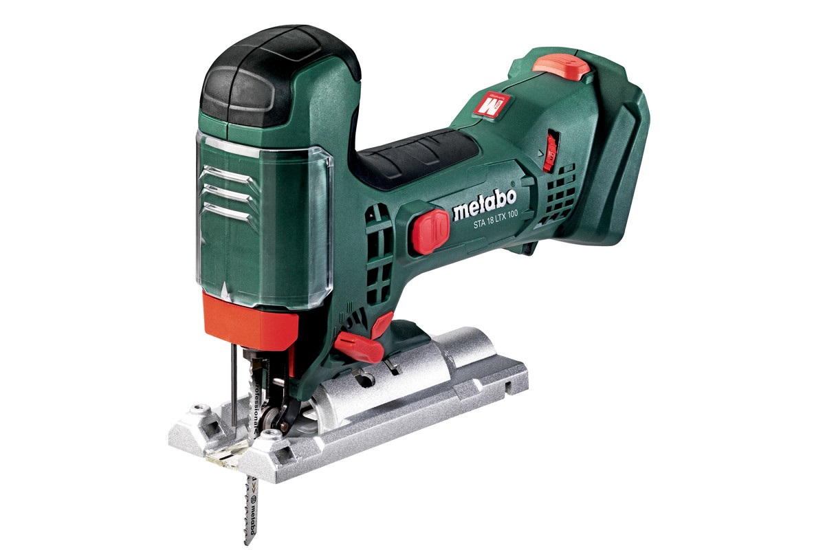 Metabo STA 18 LTX 100 Seghetto Alternativo a Batteria 18V - Peso 2,6 kg, Capacità di Taglio nel Legno 10 cm, Impugnatura Soft Grip
